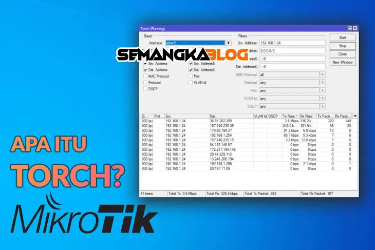 Cara Analisis Trafik Jaringan Dengan Torch Mikrotik