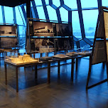 inside the harpa in Reykjavik, Iceland 