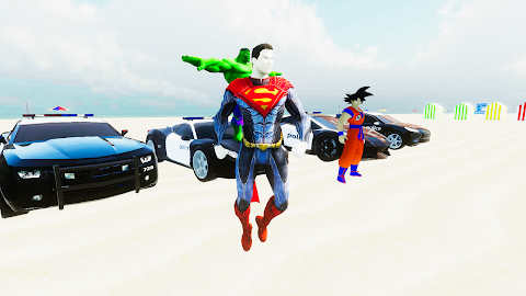 SuperHero Cop Car Stuntのおすすめ画像2