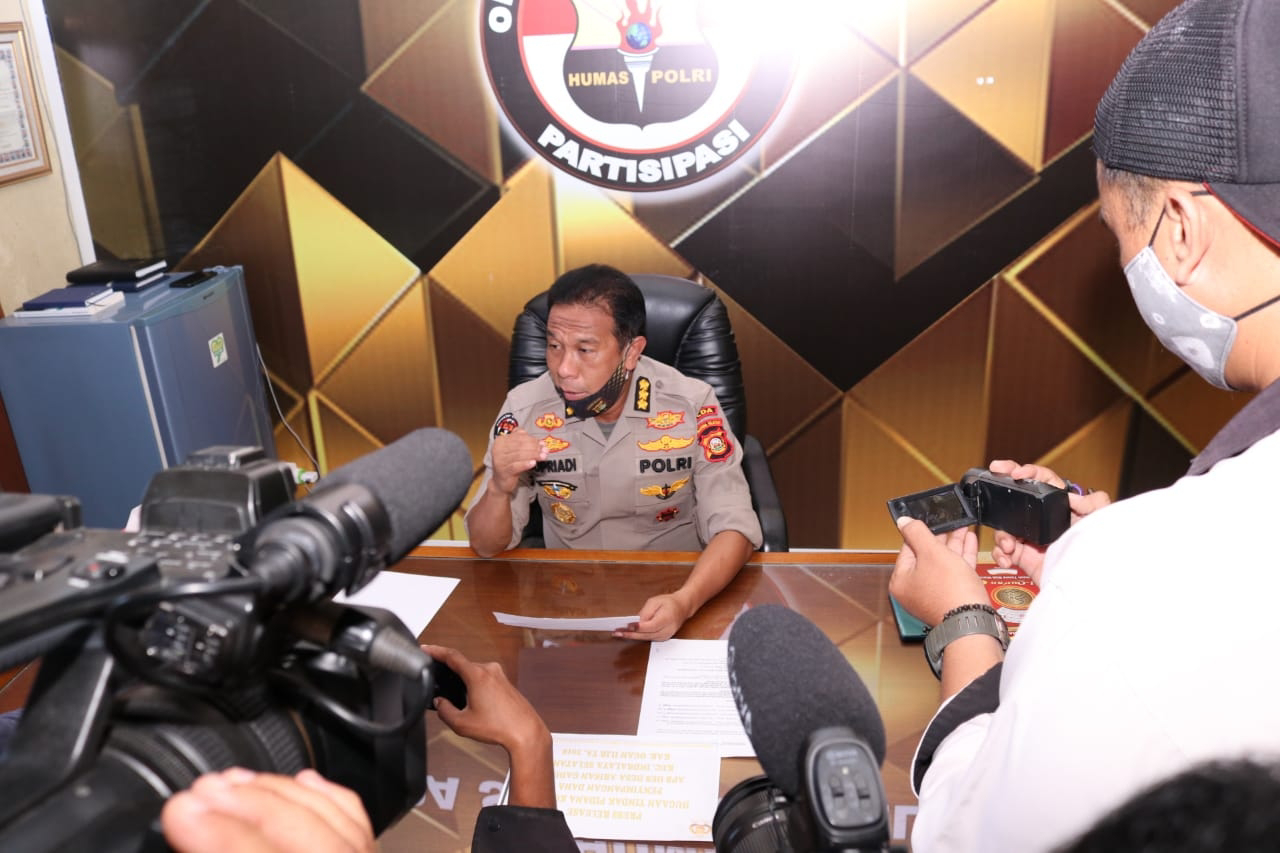 Press Release Kabid Humas Polda Sumsel Dugaan Tindak Pidana Korupsi Penyimpangan Dana APBDesa Desa Arisan Gading Kecamatan Indralaya Selatan.