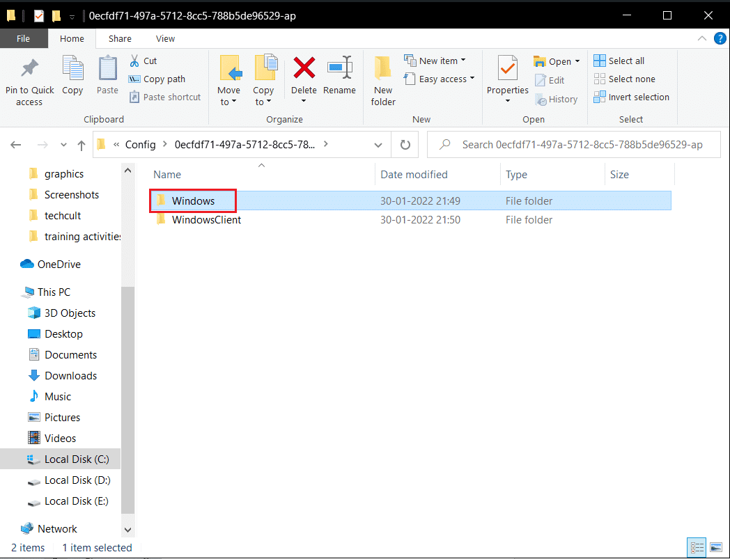 設定で保存されたvalorantローカルappdataフォルダーでwindowsフォルダーを開きます