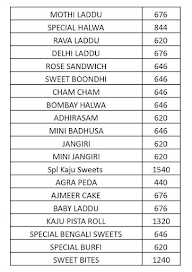 Harshini Enterprises menu 4