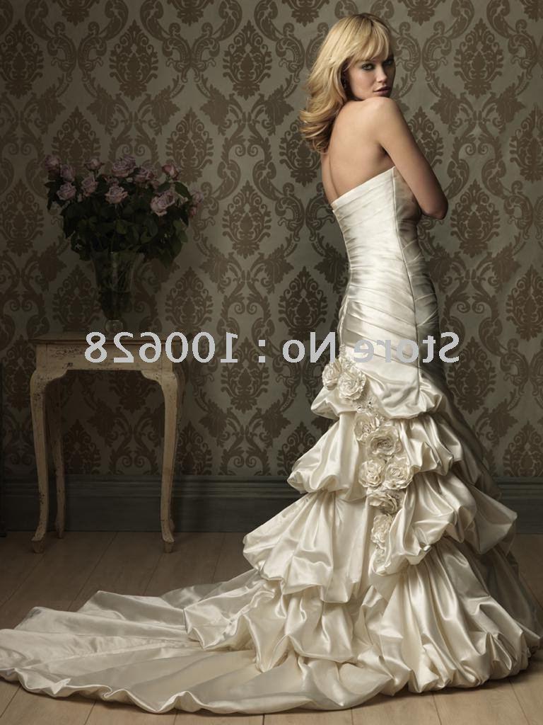 low back silk satin bridal