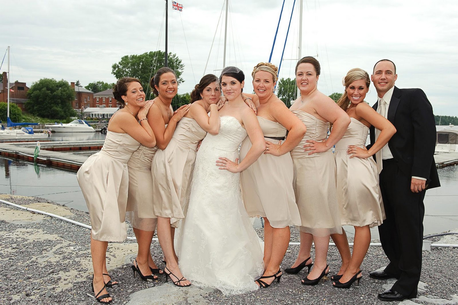 champagne-bridesmaids-dresses-