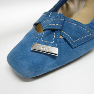 Tod's Blue Suede Mocs