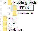 フォルダの名前を1.0から1PRV.0に変更します