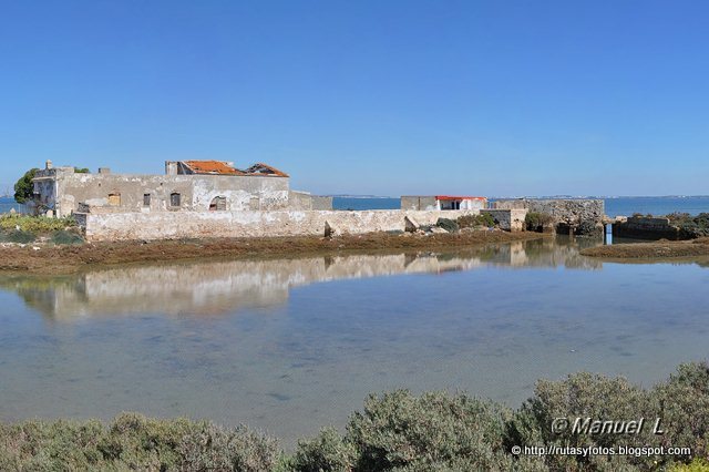 Salina Dolores y molino de marea de La Roqueta