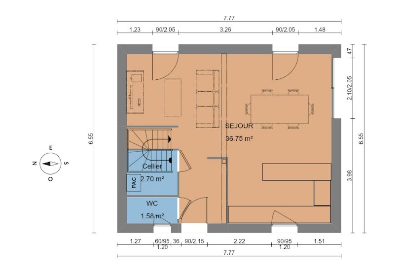  Vente Terrain + Maison - Terrain : 330m² - Maison : 80m² à Rosel (14740) 