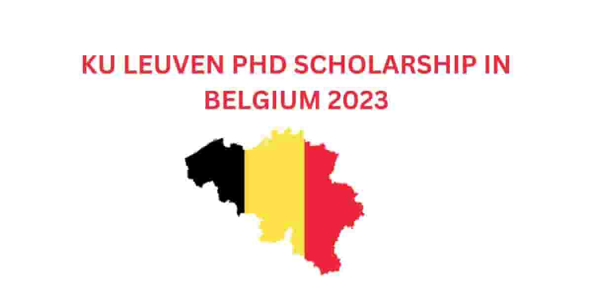 phd scholarship in belgium 2023