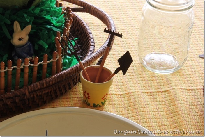 Spring Bunny Table-Bargain Decorating with Laurie