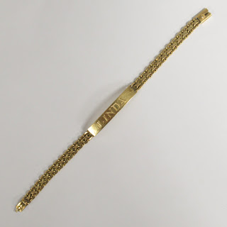 18K Gold Heavy Signet Bracelet