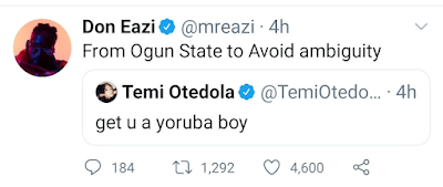 Her sweetheart, Mr Eazi, endorsed her post, adding: "From Ogun State to keep away from equivocalness."