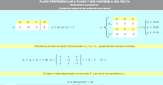 Plano perpendicular a un plano y que contiene a una recta (dada en paramétricas)