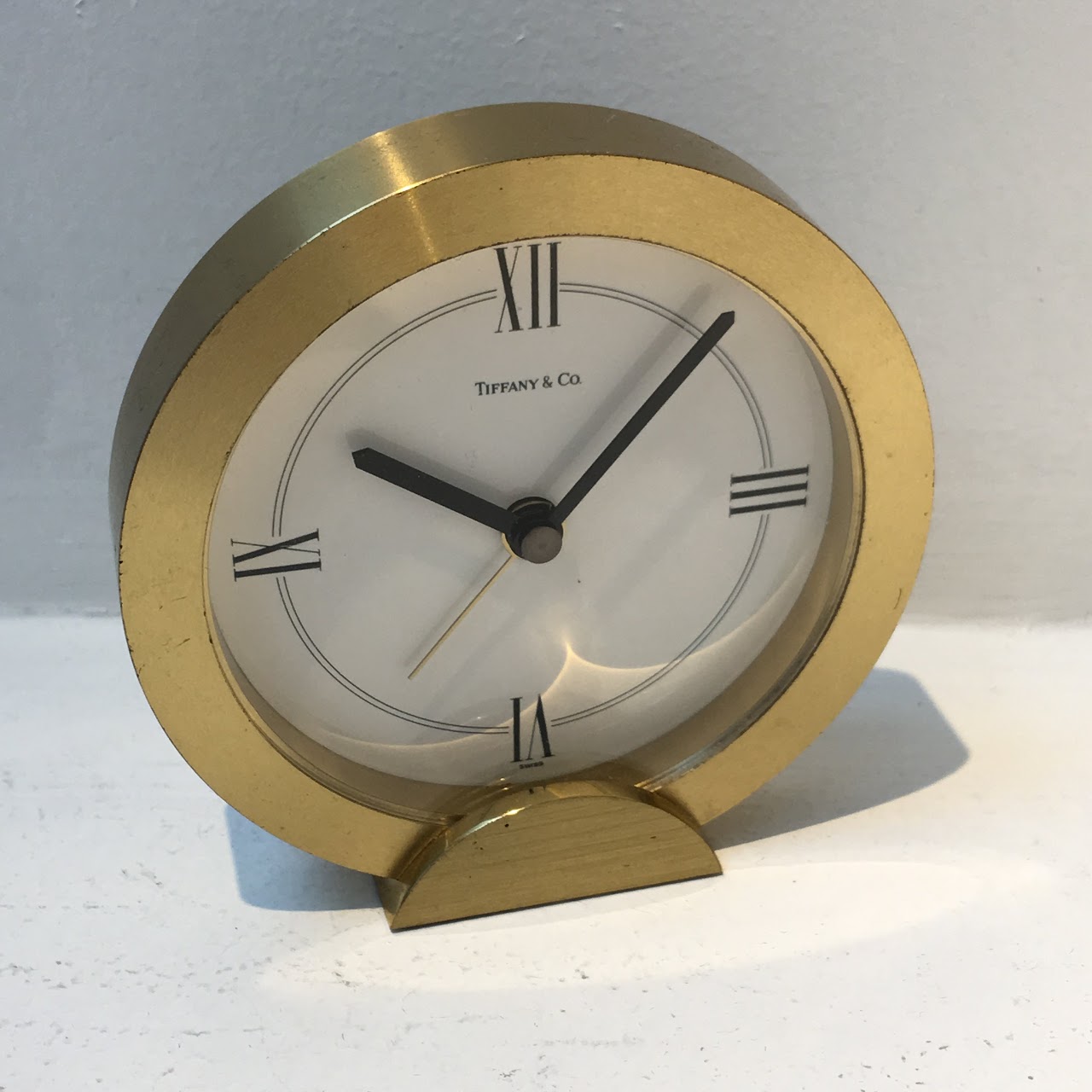 Tiffany & Co. Brass Desk Clock