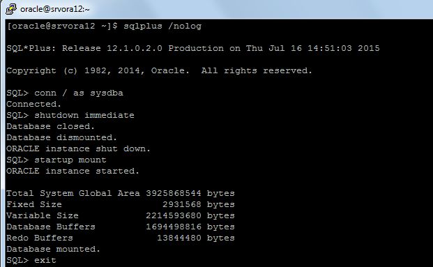 Cambiar DBNAME o SID de base de datos Oracle 12c en Linux CentOS 7