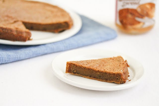 close-up photo of a slice of biscoff spread