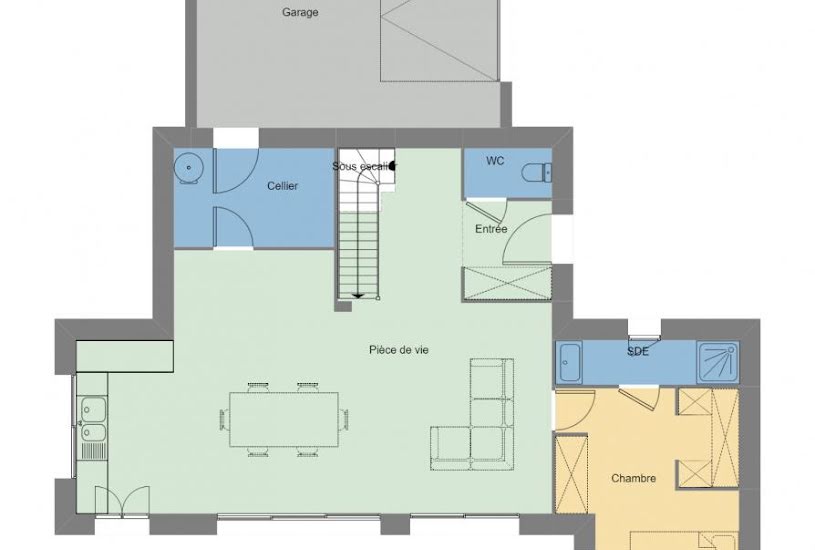  Vente Terrain + Maison - Terrain : 655m² - Maison : 95m² à Pontivy (56300) 