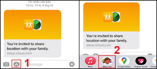 Mở Nhãn dán trên iMessage