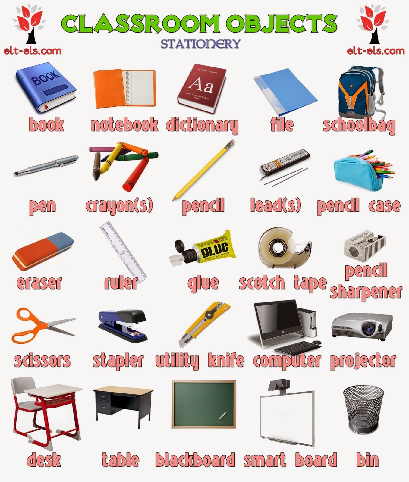 Classroom Objects Www Elt Els