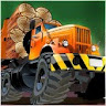 wood lumberjack truck tractor icon