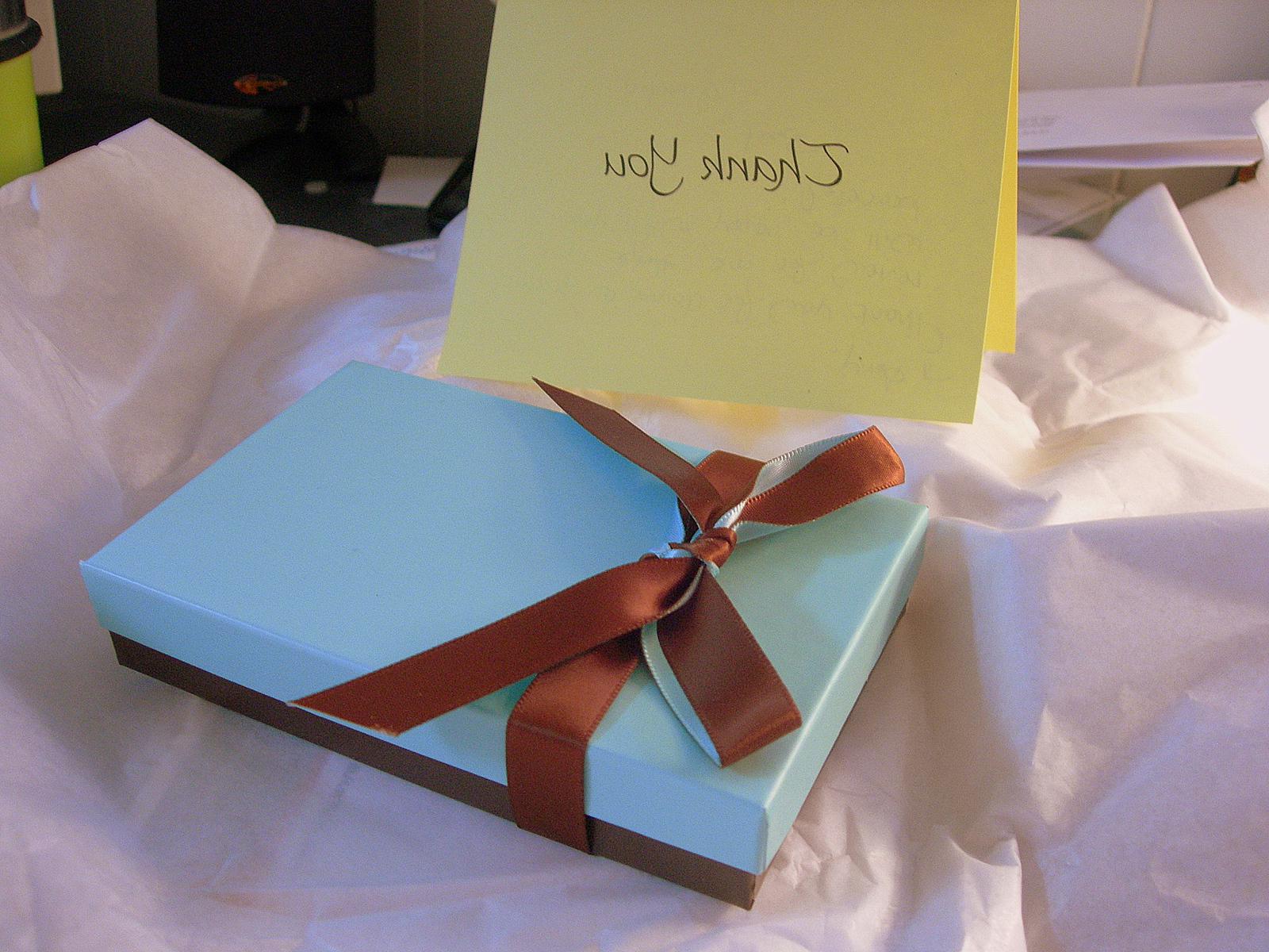 in a Tiffany blue box with