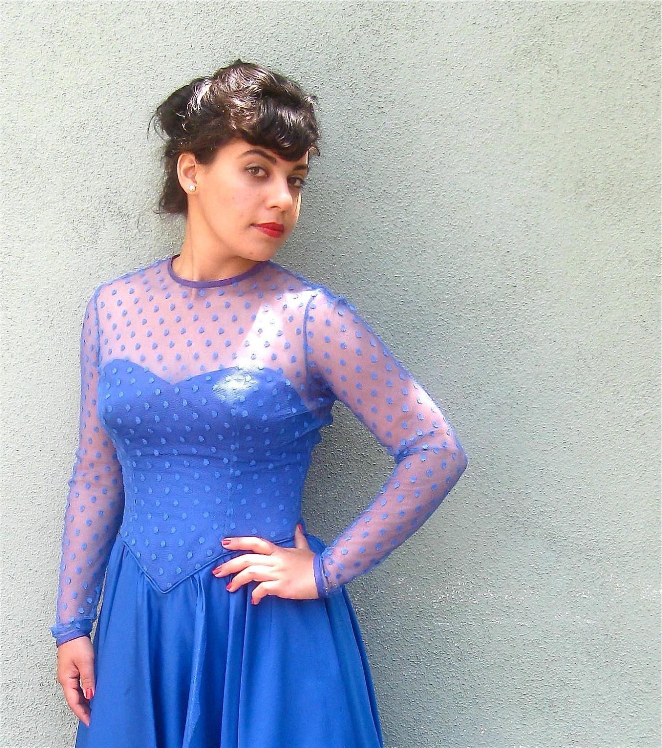 VTG 1960s Cobalt Blue Ball