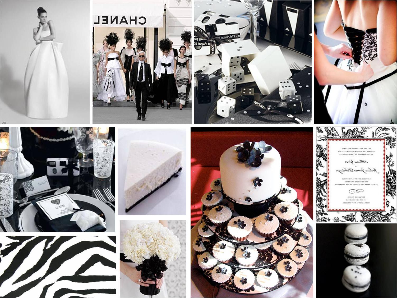 black and white wedding