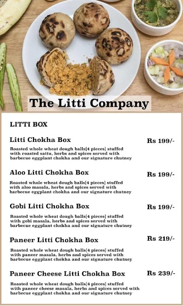 The Litti Company menu 