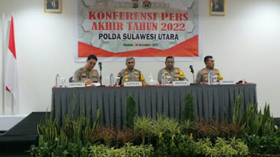 Polda Sulut Gelar Konferensi Pers Akhir Tahun 2022