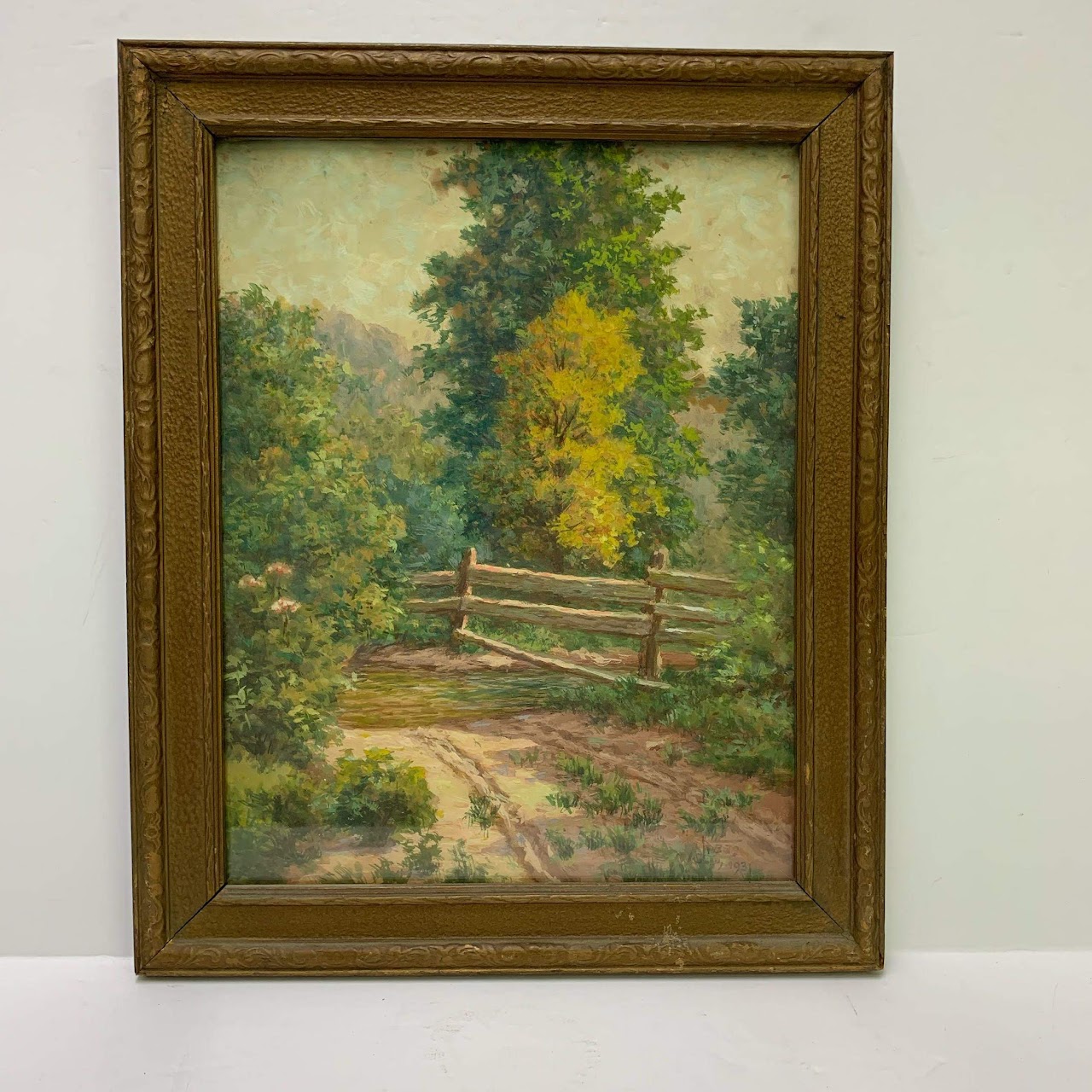 Anthony Joseph Faas Signed Gouache Landscape