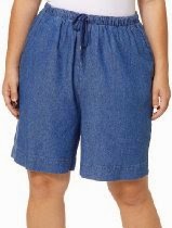 <br />Coral Bay Plus Twill Drawstring Shorts