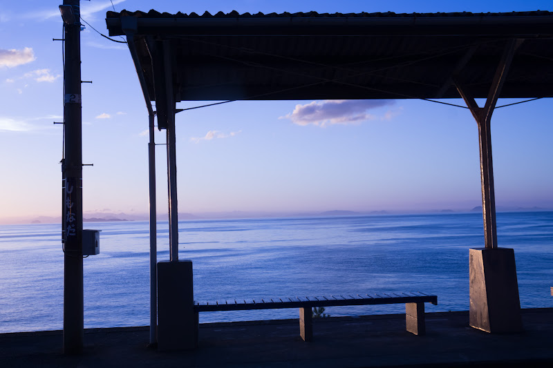 Shimonada Station before sunset 1