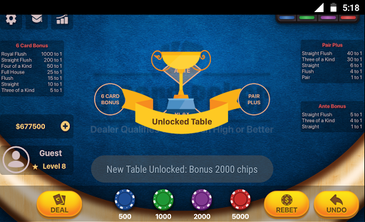 Screenshot Three Card Poker