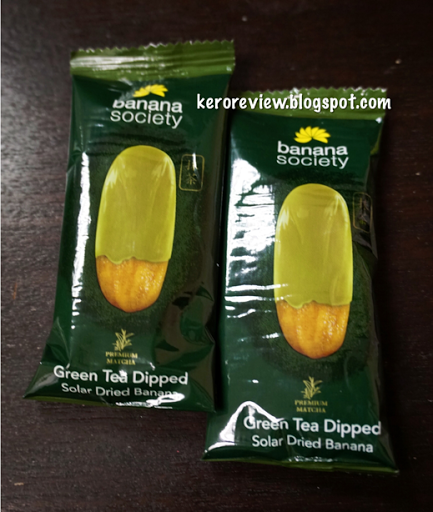 รีวิว บานาน่า โซไซตี้ กล้วยตากพลังงานแสงอาทิตย์ เคลือบชาเขียว (CR)  Review Green Tea Dipped Banana, Banana Society Brand.