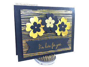 Linda Vich Creates: Bittersweet Card Class. Rich gold embossing and punched flowers from Gold Foil and Gold Glimmer papers produce a stunning sympathy card.