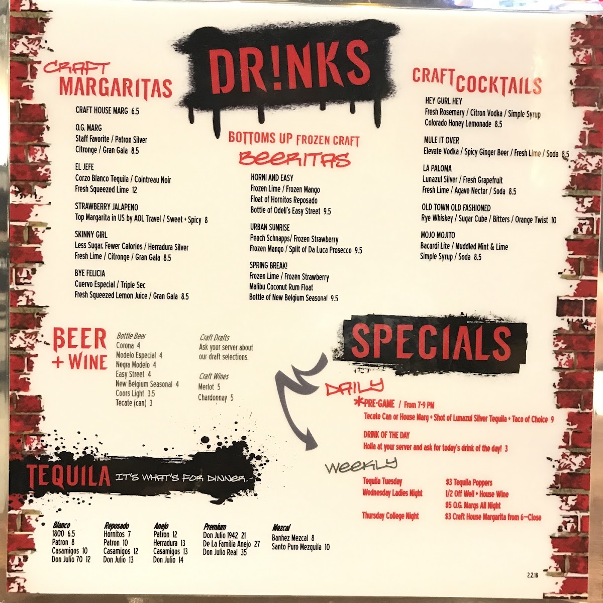 Drink Menu