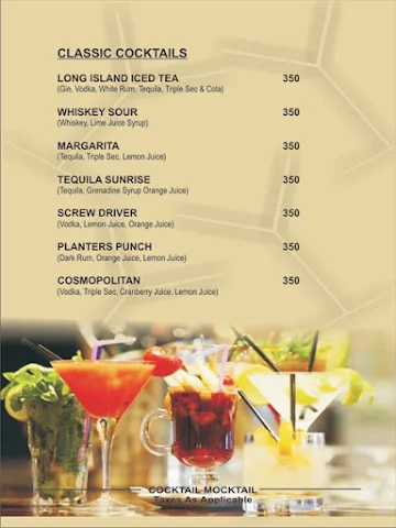 Cube Bar menu 