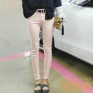 雙釦斜紋布激瘦窄管色褲 (共四色)-ALL IN 狎鷗亭