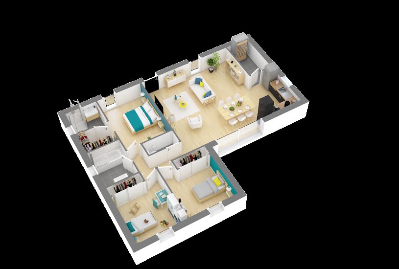  Vente Terrain + Maison - Terrain : 380m² - Maison : 89m² à Bourgneuf-en-Retz (44580) 