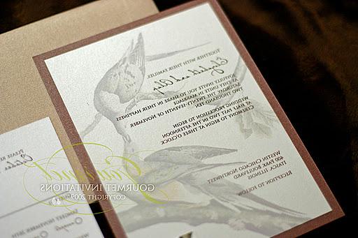They wanted their wedding invitations based on a painting of the extinct