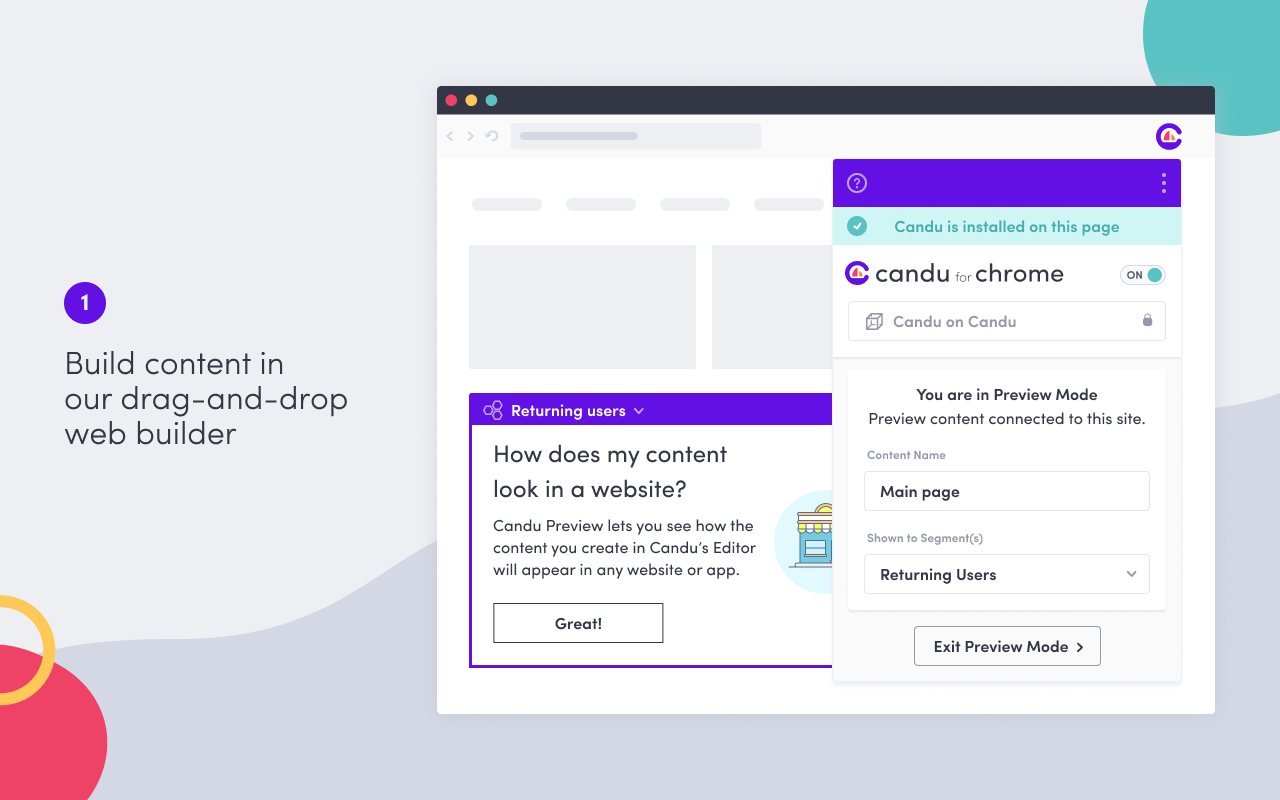 Candu for Chrome — Native Web Builder Preview image 3