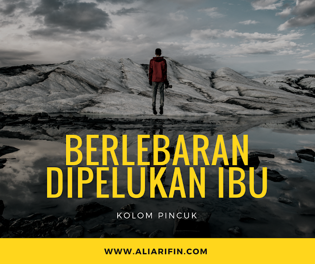 ali arifin berlebaran dipelukan ibu