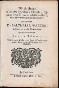 Cover of Balthasar Walther's Book Vierzig Fragen von der Seelen Urstand (1682,in German)