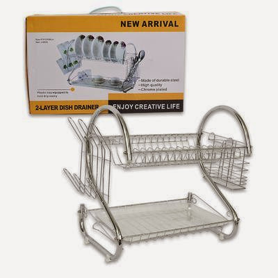  2 Layer Silver Dish Drainer