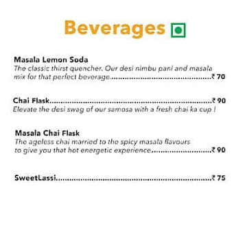 Samosa Singh menu 