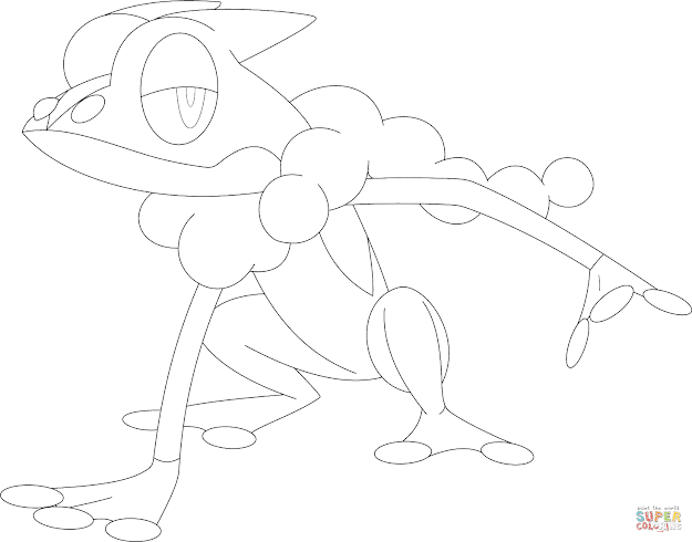 best hd pokemon x and y coloring pages frogadier design