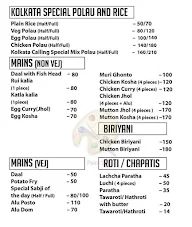 Kolkata calling menu 3