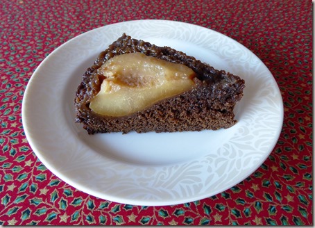 sticky pear upside down cake5