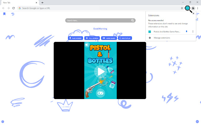 Pistols And Bottles Game New Tab