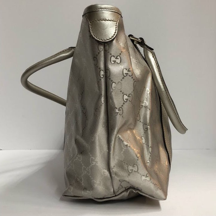 Gucci Silver Monogrammed Tote